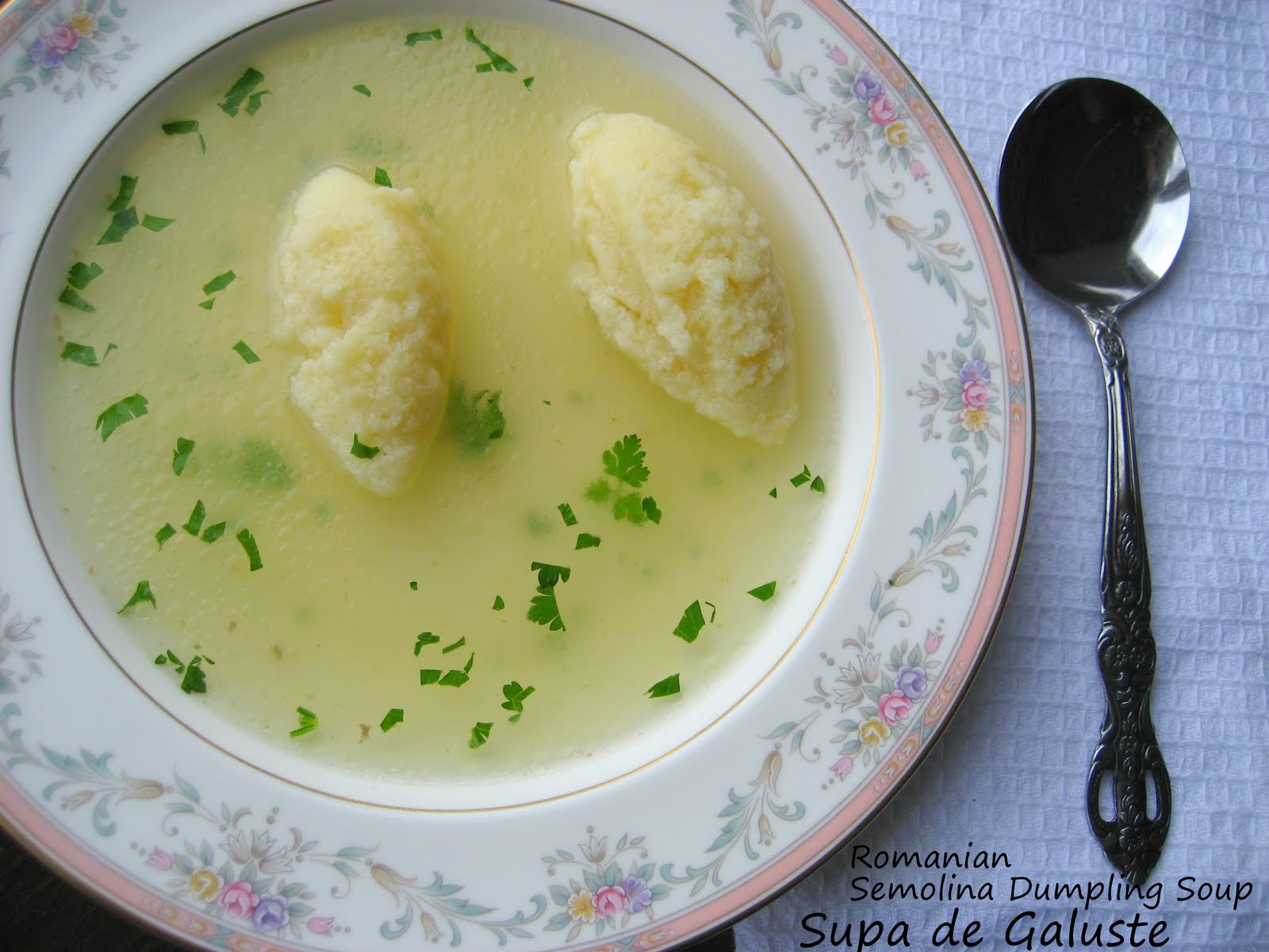 Постный суп с клецками